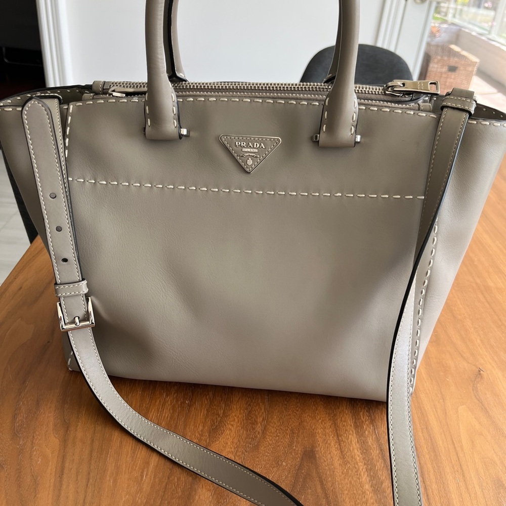 Prada City Calf Twin Packet Bag